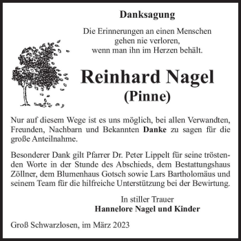 Traueranzeige von Reinhard 