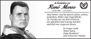 Traueranzeige von René Monse  von Magdeburger Volksstimme