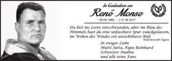 Traueranzeige von René Monse  von Magdeburger Volksstimme