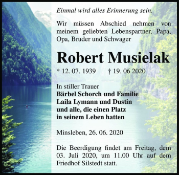 Traueranzeige von Robert Musielak  von Magdeburger Volksstimme