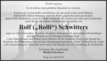 Traueranzeige von Rolf (,,Rolli