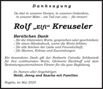 Traueranzeige von Rolf 