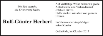 Traueranzeige von Rolf-Günter Herbert  von Magdeburger Volksstimme