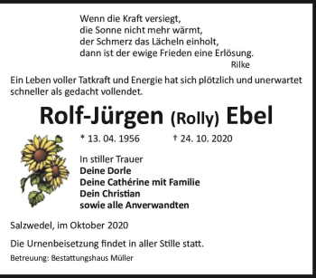 Traueranzeige von Rolf-Jürgen 