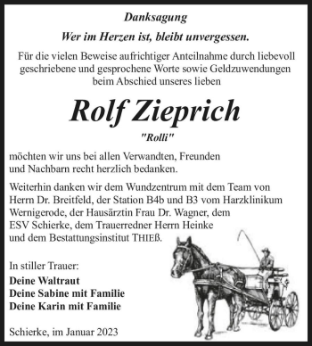 Traueranzeige von Rolf 