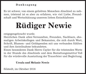 Traueranzeige von Rüdiger Newie  von Magdeburger Volksstimme