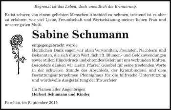 Traueranzeige von Sabine Schumann  von Magdeburger Volksstimme