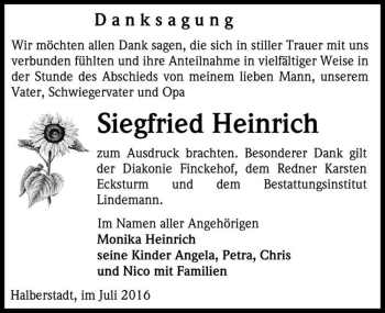 Traueranzeige von Siegfried Heinrich  von Magdeburger Volksstimme