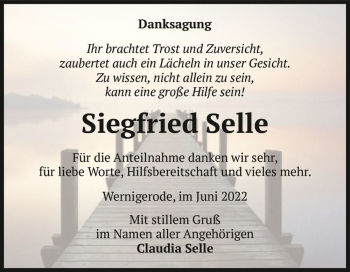 Traueranzeige von Siegfried Selle  von Magdeburger Volksstimme