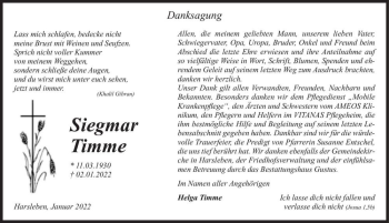 Traueranzeige von Siegmar Timme  von Magdeburger Volksstimme