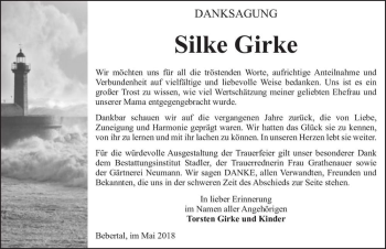 Traueranzeige von Silke Girke  von Magdeburger Volksstimme