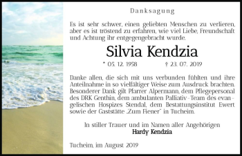 Traueranzeige von Silvia Kendzia  von Magdeburger Volksstimme