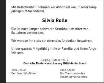 Traueranzeige von Silvia Rolle  von Magdeburger Volksstimme