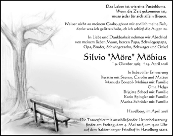 Traueranzeige von Silvio 