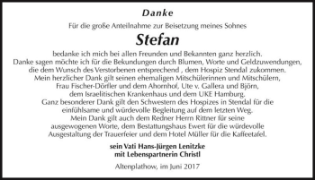 Traueranzeige von Stefan  von Magdeburger Volksstimme