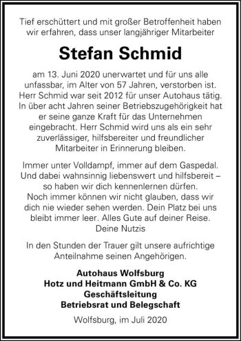 Traueranzeige von Stefan Schmid  von Magdeburger Volksstimme