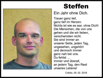 Traueranzeige von Steffen Riemenschneider  von Magdeburger Volksstimme
