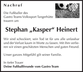 Traueranzeige von Stephan 