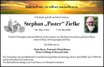 Traueranzeige von Stephan 
