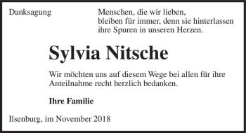 Traueranzeige von Sylvia Nitsche  von Magdeburger Volksstimme