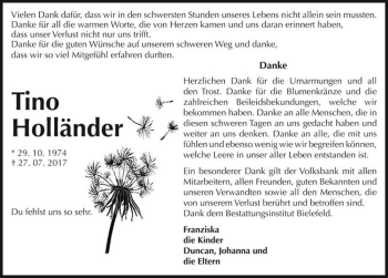 Traueranzeige von Tino Holländer  von Magdeburger Volksstimme