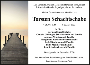 Traueranzeige von Torsten Schachtschabe  von Magdeburger Volksstimme