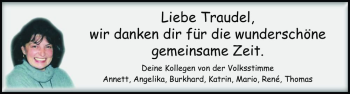 Traueranzeige von Traudel Prößel  von Magdeburger Volksstimme