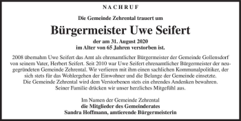 Traueranzeige von Uwe Seifert  von Magdeburger Volksstimme