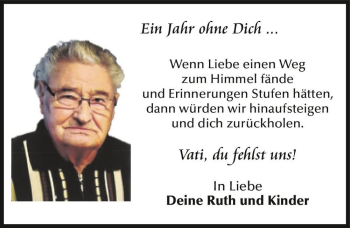Traueranzeige von Vati  von Magdeburger Volksstimme
