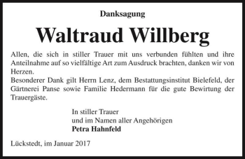 Traueranzeige von Waltraud Willberg  von Magdeburger Volksstimme