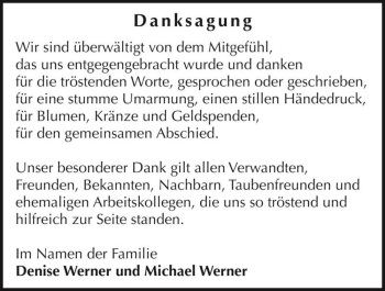 Traueranzeige von Werner  von Magdeburger Volksstimme