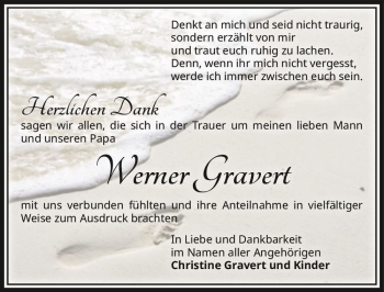 Traueranzeige von Werner Gravert  von Magdeburger Volksstimme
