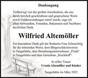 Traueranzeige von Wilfried Altemöller  von Magdeburger Volksstimme