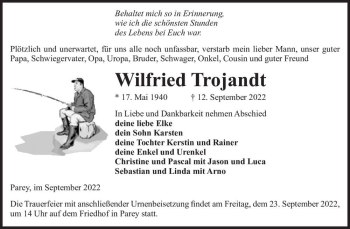 Traueranzeige von Wilfried Trojandt  von Magdeburger Volksstimme