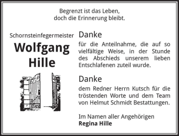 Traueranzeige von Wolfgang Hille  von Magdeburger Volksstimme