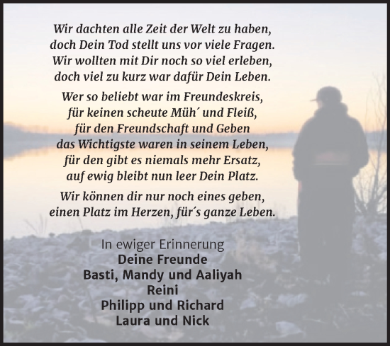 Traueranzeige von In ewiger Erinnerung  von Trauerkombi Köthen