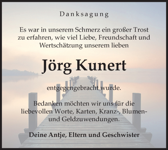 Traueranzeige von Jörg Kunert von Volksstimme Altmark Ost