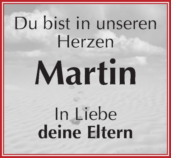 Traueranzeige von Martin  von Volksstimme Magdeburg