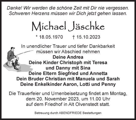 Traueranzeige von Michael Jäschke von Volksstimme Magdeburg