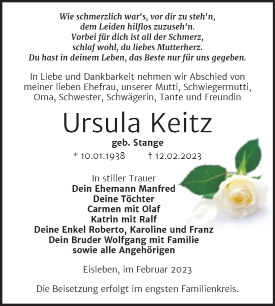 Traueranzeige von Hans-Peter Illmer von Trauerkombi Mansfelder Land