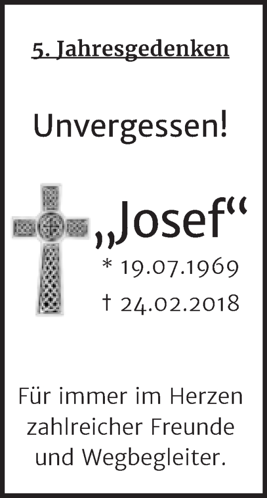 Traueranzeige von Josef Tobisch von Trauerkombi Köthen