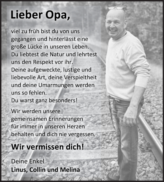 Traueranzeige von Opa  von Trauerkombi Dessau