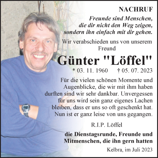 Traueranzeige von Günter  von Trauerkombi Sangerhausen