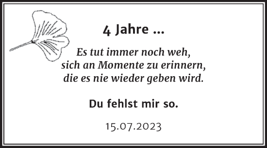 Traueranzeige von In Gedenken  von Mitteldeutsche Zeitung Halle/Saalkreis