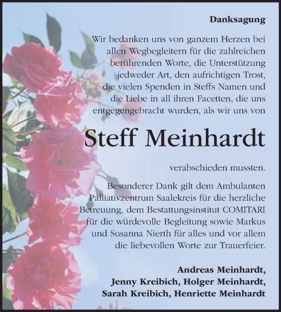 Traueranzeige von Steff Meinhardt von Trauerkombi Zeitz