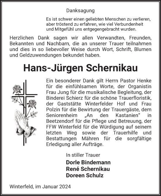 Traueranzeige von Hans-Jürgen Schernikau von Volksstimme Altmark West