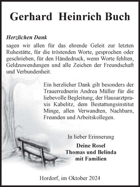 Traueranzeige von Gerhard Heinrich Buch von Volksstimme Oschersleben/Wanzleben