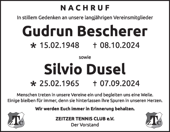 Traueranzeige von Gudrun und Silvio  von Super Sonntag Zeitz