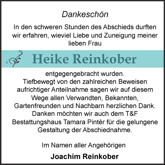 Traueranzeige von Heike Reinkober von Trauerkombi Weißenfels