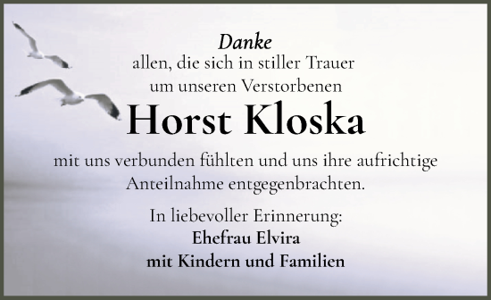 Traueranzeige von Horst Kloska von Mitteldeutsche Zeitung Halle/Saalkreis